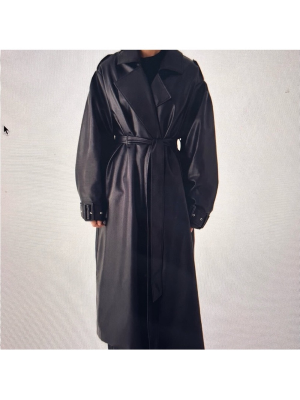 Peppermayo faux leather trench coat